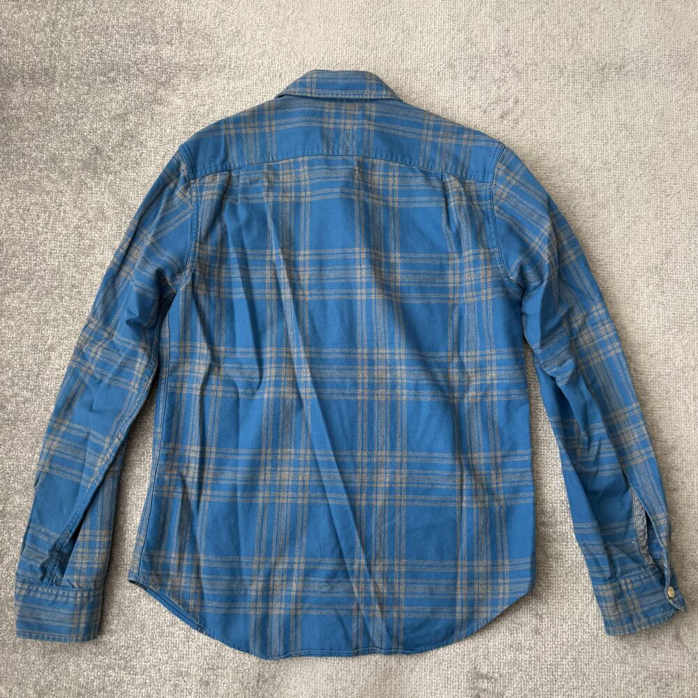 Bonobos Shirt Mens Small Blue Gray Plaid Flannel Button Up Long Sleeve Casual - Picture 7 of 7